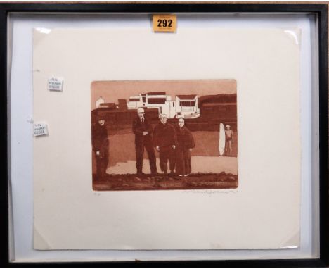 Michgael Foreman (b.1938), Alfred Wallis, Bernard Leach, Mr &amp; Mrs Hamada, Ben Nicholson, aquatint, artists proof, 15cm x 