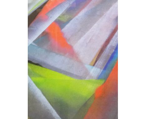Tauba Auerbach (b.1981), Untitled, colour silkscreen, 76cm x 57cm.