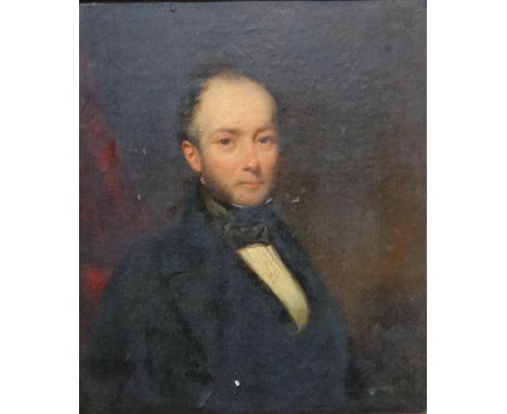 English School (19th century), Portrait of Samuel Commeline, d.1866, oil on canvas, 34cm x 29cm.