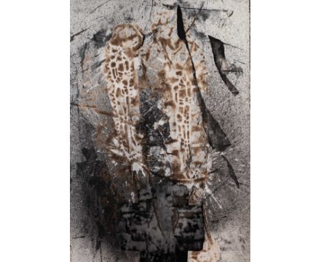 signed and dated 25.7.1996 mixed media on paper laid down on canvas Neo-Expressionism is a style of painting and sculpture th