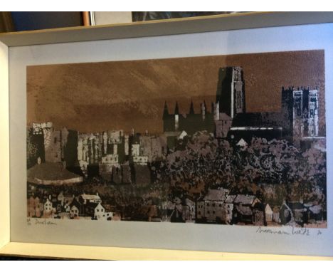 NORMAN WADE. Framed, signed, dated '70' and numbered '48/60' in pencil to margin, limited edition print on paper, scene of Du