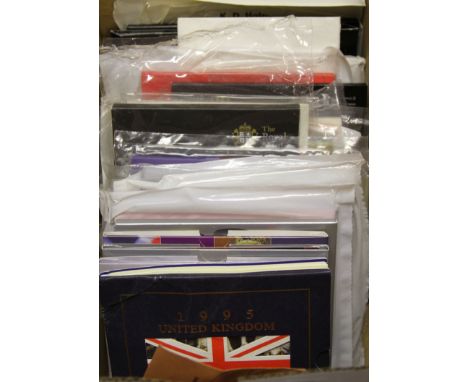 A collection of 1980's to 2000's Brilliant Uncirculated and proof coin sets / packs to include; Brunel, Year sets, Victoria C