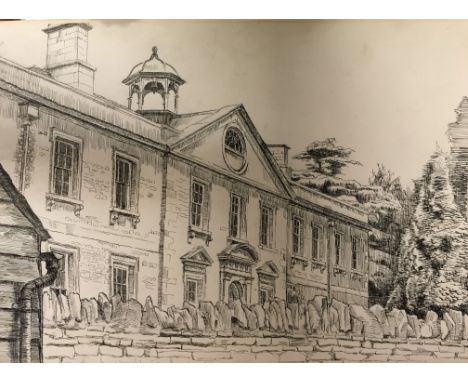 A sketch book of studies, depicting various subjects, mixed media to include pencil drawings, watercolour, chalk, pen and ink