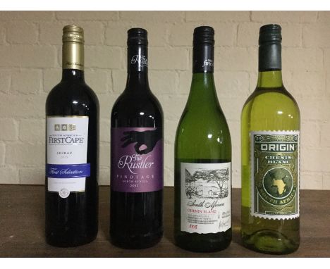 11 bottles of assorted South African white wine, to include 6 bottles First Cape 2013 Shiraz.