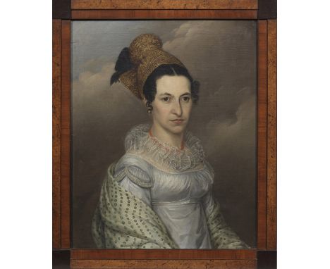 Deutscher Porträtmaler des Biedermeier (Tätig um 1820-1830)Paar Bildnisse eines EhepaaresGegenstücke. Repräsentative, subtil 