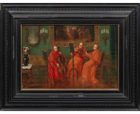 Theodor Rechnagl (Recknagl) (1865 München - 1945 ebenda)Drei Kardinäle als Streichtrio Der ab 1881 an der Akademie ausgebilde