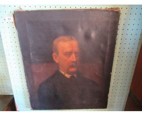 Nineteenth century English school, head and shoulders portrait of a seated gentleman, titled J B Jameson, dated 1885, possibl