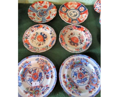 A pair of Copeland Spode plates decorated in the Oriental manner, together with two 19th century Mason's plates and two furth