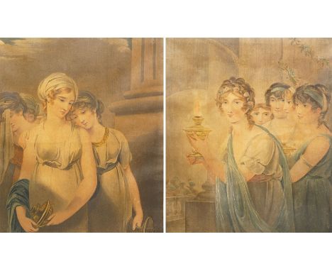 Thomas Gaugain (French 1748-c.1805) after Henry Singleton (British 1766-1839): 'The Wise Virgins' and 'The Foolish Virgins', 