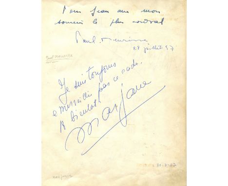 VISITOR'S BOOK: A 4to hardback bound Livre D'or visitor's book containing over 110 signatures by a variety of famous individu