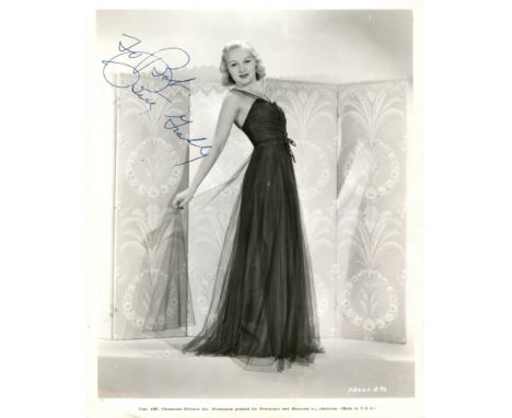 GRABLE BETTY: (1916-1973) American Actress. Vintage signed and inscribed 8 x 10 photograph, an elegant image of the blonde ac