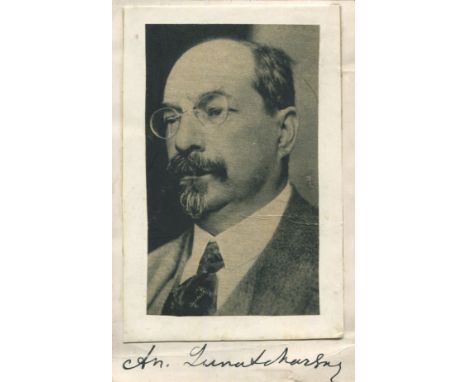 LUNACHARSKY ANATOLY: (1875-1933) Russian Marxist Revolutionary. Playwright and Journalist. Lunacharsky was the first Bolshevi