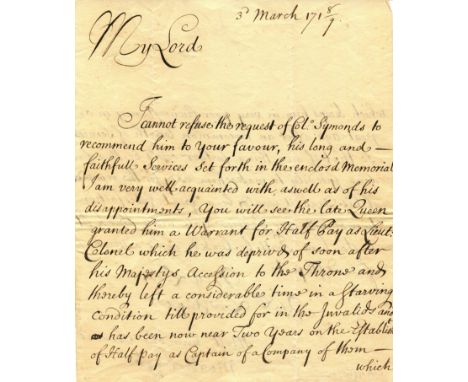 MARLBOROUGH DUKE OF: (1650-1722) John Churchill. English soldier and statesman, Commander-in-Chief of the Forces 1690-91, 170