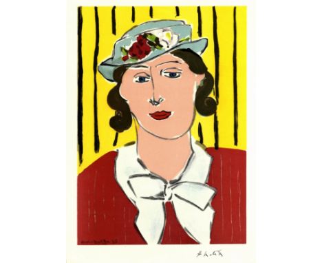 MATISSE HENRI: (1869-1954) French Artist. An excellent large signed colour 10 x 14.5 reproduction of Matisse's painting entit