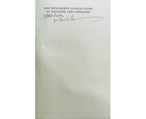 SHAW GEORGE BERNARD: (1856-1950) Irish playwright, Nobel Prize winner for Literature, 1925. A good book signed and inscribed,