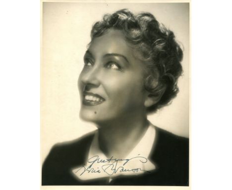 SWANSON GLORIA: (1899-1983) American actress, an Academy Award nominee. Vintage signed sepia 8 x 10 photograph of Swanson in 
