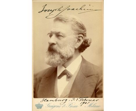 JOACHIM JOSEPH: (1831-1907) Hungarian violinist, conductor and composer. A very fine vintage signed sepia cabinet photograph,