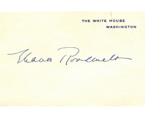 ROOSEVELT ELEANOR: (1884-1962) American diplomat, First Lady of the United States 1933-45 as wife of Franklin D. Roosevelt. B