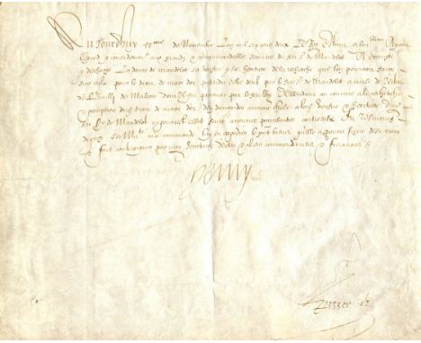 HENRY IV: (1553-1610) King of France 1589-1610 and King of Navarre 1572-1610. First French Monarch of the House of Bourbon. A