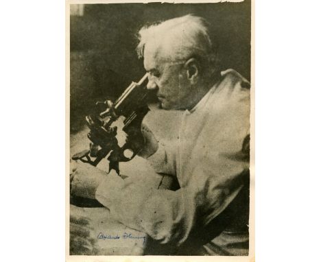 FLEMING ALEXANDER: (1881-1955) Scottish biologist, Nobel Prize winner for Physiology or Medicine, 1945. A rare vintage signed