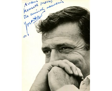 MONTAND YVES &amp; GRECO JULIETTE: Yves Montand (1921-1991) French-Italian Actor and Singer. Attractive vintage signed and in
