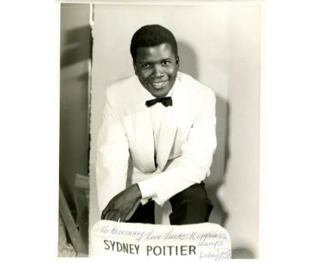 POITIER SIDNEY: (1927-2022) Bahamian and African American actor, Academy Award winner. A good vintage signed and inscribed 8 