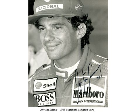 SENNA AYRTON: (1960-1994) Brazilian Motor Racing Driver, Formula One World Champion 1988, 1990 &amp; 1991. An excellent signe