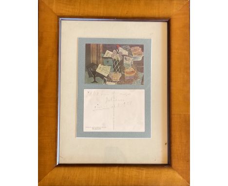 PICASSO PABLO: (1881-1973) Spanish painter, a co-founder of the Cubist movement. A good signed and inscribed 6 x 4 postcard p