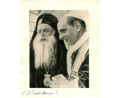 CHRYSOSTOMOS II OF ATHENS: (1880-1968) Archbishop of Athens and All Greece 1962-67. Vintage signed 8 x 10 photograph of the A