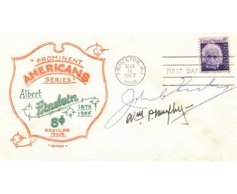 NOBEL PRIZE WINNERS: A multiple signed commemorative cover issued in honour of Albert Einstein as part of the Prominent Ameri