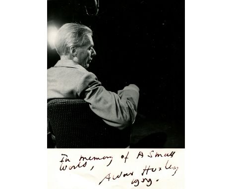 HUXLEY ALDOUS: (1894-1963) English writer and philosopher whose most famous novel was Brave New World (1932). An excellent vi