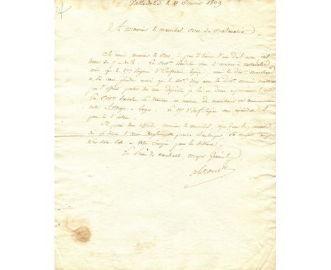 BERTHIER LOUIS-ALEXANDRE: (1753-1815) Marshal of France, Prince of Neuchatel. Chief of Staff under Napoleon. A very good cont