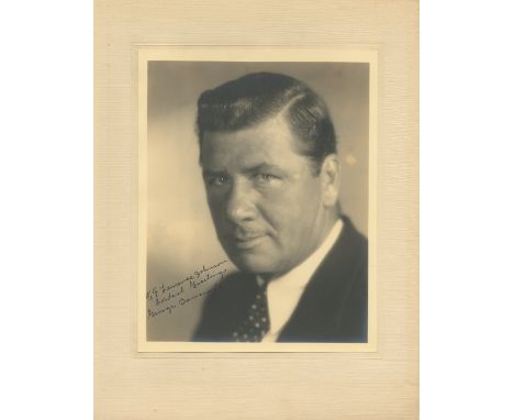 BANCROFT GEORGE: (1882-1956) American Actor, nominated for a Best Actor Oscar for his role in the film Thunderbolt (1920). Vi