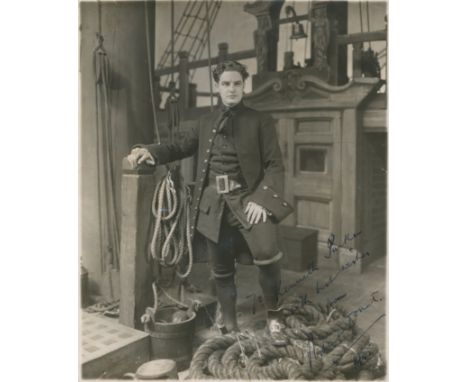 DONAT ROBERT: (1905-1958) British actor, Academy Award winner. Vintage signed and inscribed 9 x 11.5 photograph, an appealing