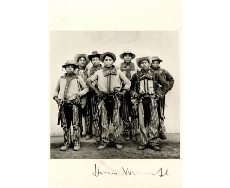 NAMUTH HANS: (1915-1990) German-born American portrait photographer. Signed 4 x 6 postcard featuring an image of Namuth's pho
