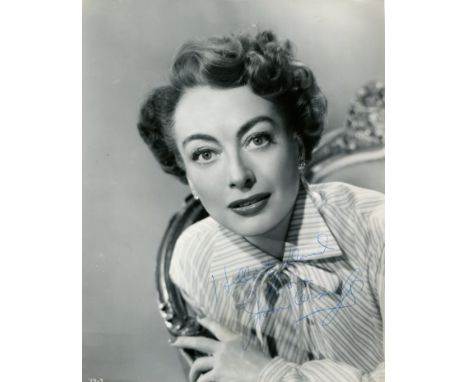 CRAWFORD JOAN: (1905-1977) American actress, Academy Award winner. Vintage signed and inscribed 7.5 x 9.5 photograph of the a