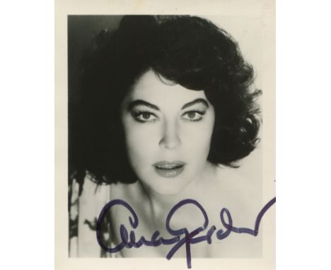 GARDNER AVA: (1922-1990) American Actress. Signed 3.5 x 4 photograph of Gardner, the image depicting the actress in a close-u