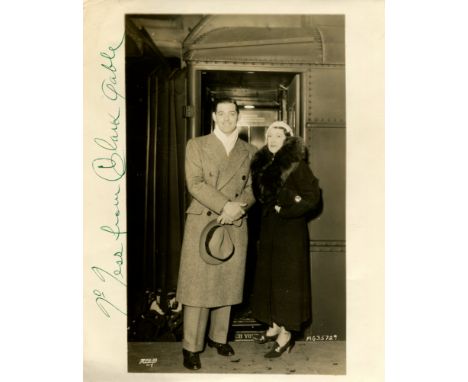 GABLE CLARK: (1901-1960) American actor, Academy Award winner. A good vintage signed and inscribed 8 x 10 photograph of Gable