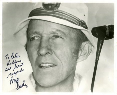 CROSBY BING: (1903-1977) American singer &amp; actor, Academy Award winner. Signed and inscribed 10 x 8 photograph, a close-u