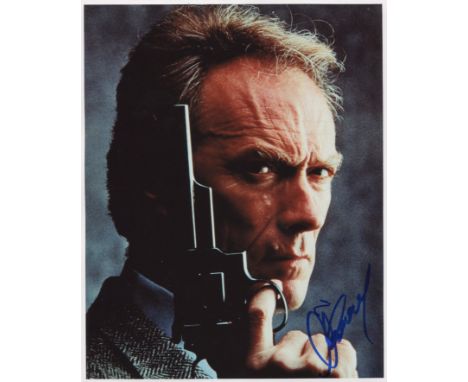 EASTWOOD CLINT: (1930- ) American Actor and film Director, Academy Award winner. Signed colour 8 x 10 photograph, the image d