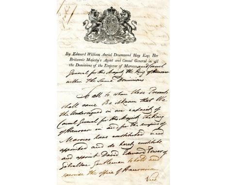 [MOROCCO]: DRUMMOND HAY EDWARD WILLIAM AURIOL: (1785-1845) English Antiquary &amp; Military officer who was present at the Ba