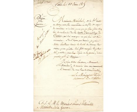 KELLERMANN FRANÇOIS CHRISTOPHE: (1735-1820) Marshal of France, Duc de Valmy. An excellent L.S., `Kellermann, Duc de Valmy´, o