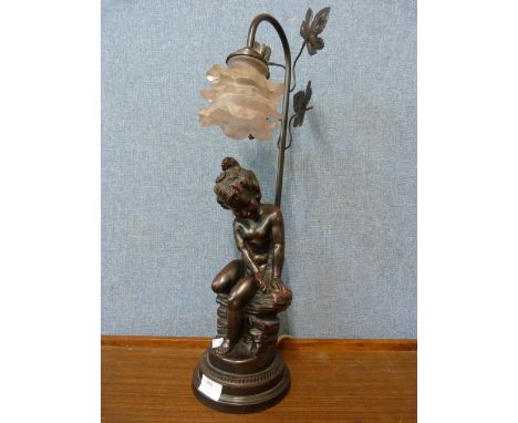 A figural table lamp 