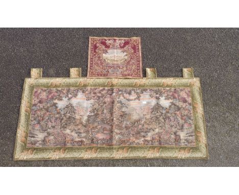 A French style wall hanging tapestry and one other 