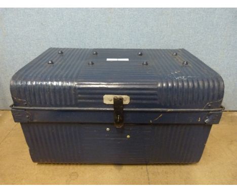A painted steamer trunk 