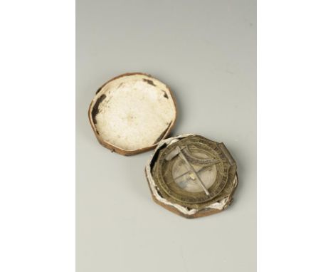 LORENZO GRASSL: A FOLDING EQUINOCTIAL BRASS COMPASS AND SUNDIAL with elevations to the reverse for locations including Stockh