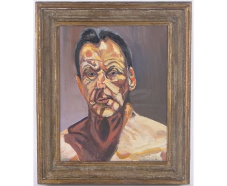 Clive Fredriksson,oil on board, portrait of a man, 20" x 16", framed.