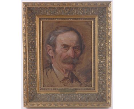Theodor Recknagl (German)Oil on board portrait of a man, signed, 13.5" x 10" framed