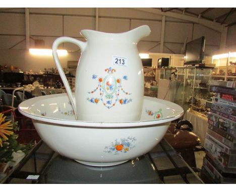 A jug and basin set a/f