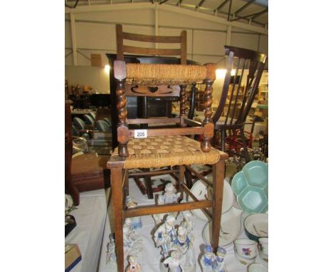 A chair and a stool